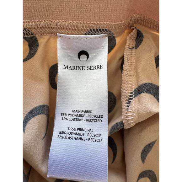 Marine Serre Regenerated Aom Jersey Cyclist Shorts Medium Tan - Picture 3 of 6